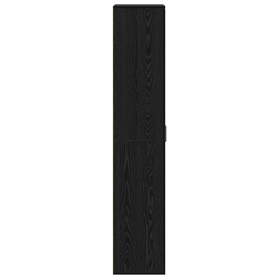 Hoge kast Zwart Eiken 70 x 33.5 x 180 cm Bewerkt hout