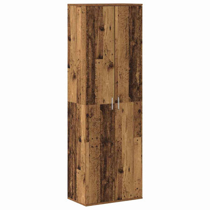 Highboard Oud Hout 60 x 35 x 180 cm Bewerkt hout