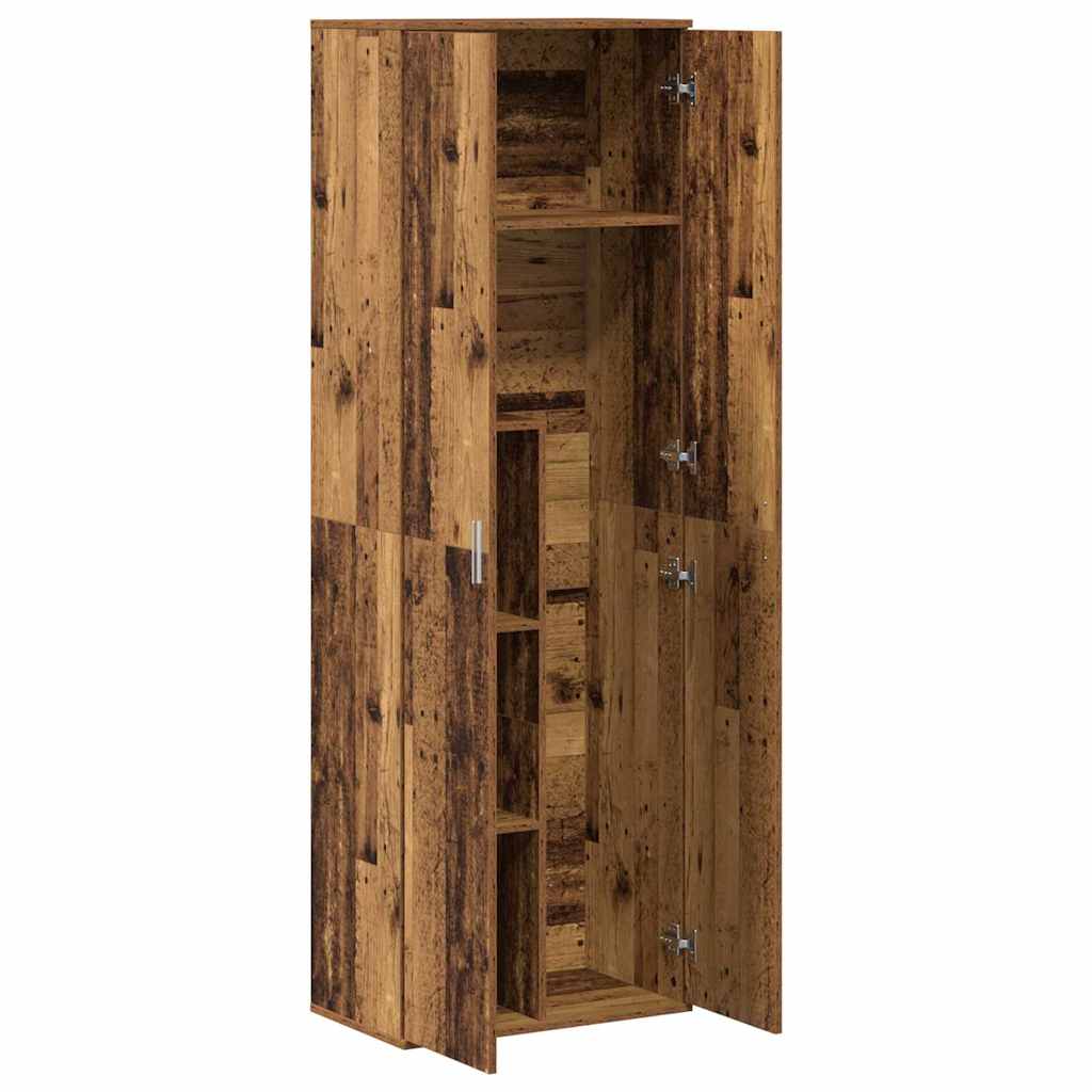 Highboard Oud Hout 60 x 35 x 180 cm Bewerkt hout