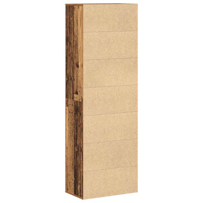 Highboard Oud Hout 60 x 35 x 180 cm Bewerkt hout