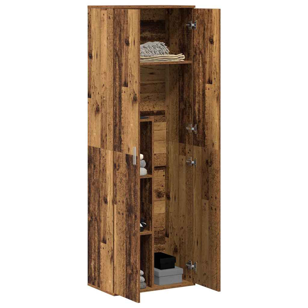 Highboard Oud Hout 60 x 35 x 180 cm Bewerkt hout