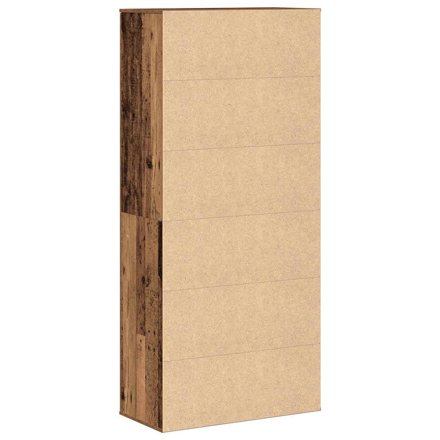 Highboard met plank Oud Hout 80 x 39 x 178 cm Bewerkt hout