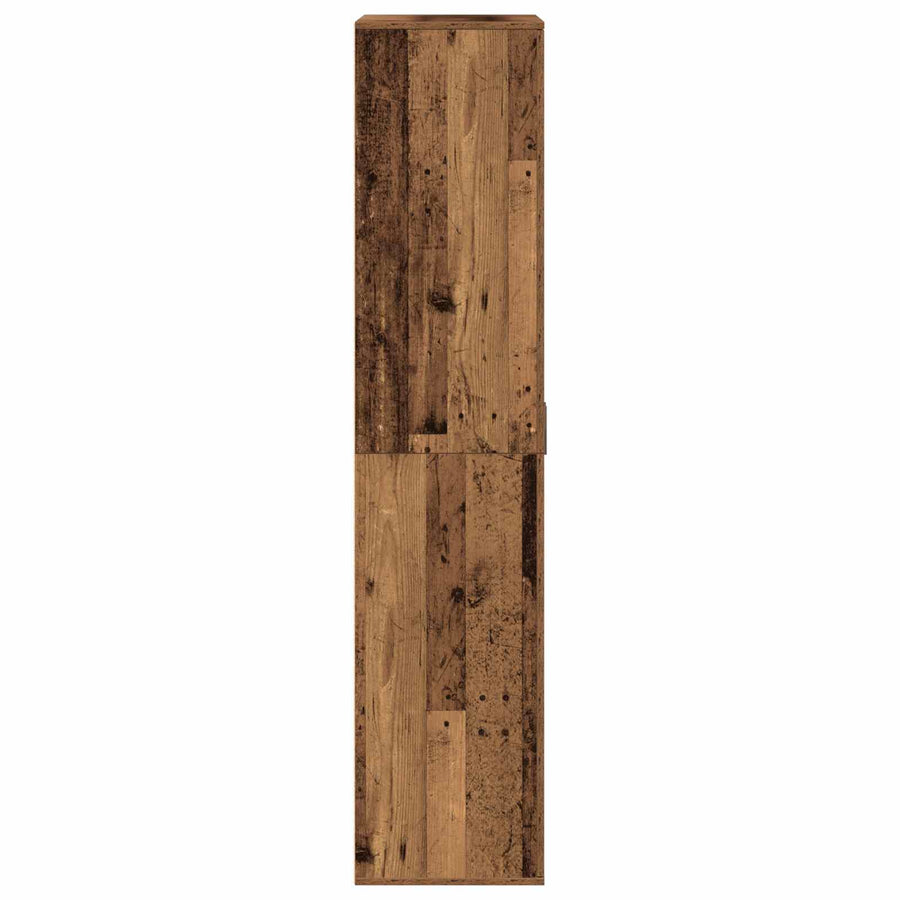 Highboard met plank Oud Hout 80 x 39 x 178 cm Bewerkt hout