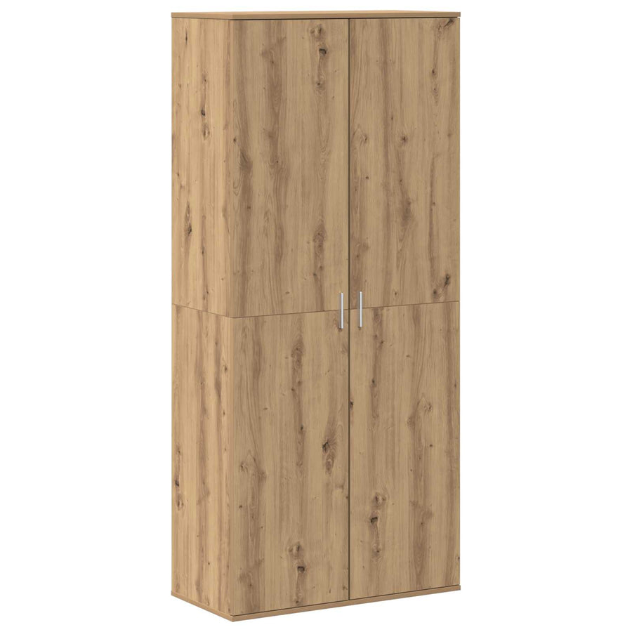 Highboard 80 x 39 x 178 cm Bewerkt hout artisanaal eikenkleurig
