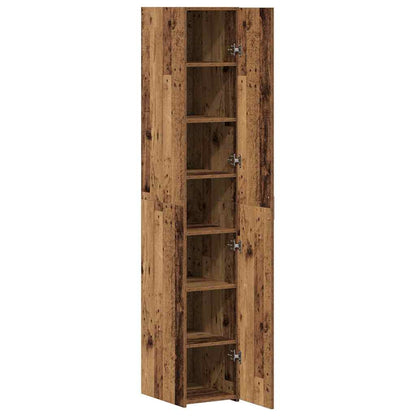 Hoge kast 2 pcs Oudhout 30 x 42,5 x 185 cm