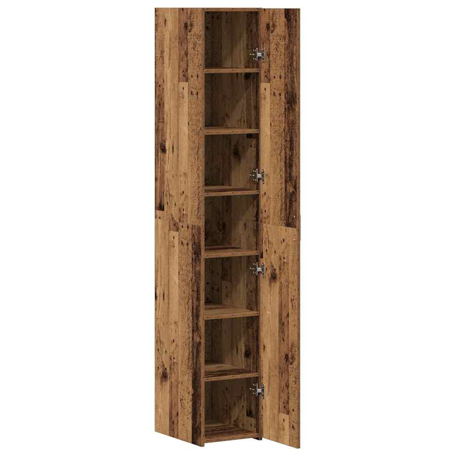 Hoge kast 2 pcs Oudhout 30 x 42,5 x 185 cm