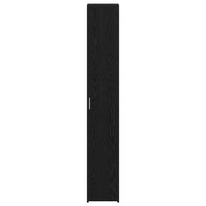 Hoge kast 2 pcs Zwart Eiken 30 x 42,5 x 185 cm