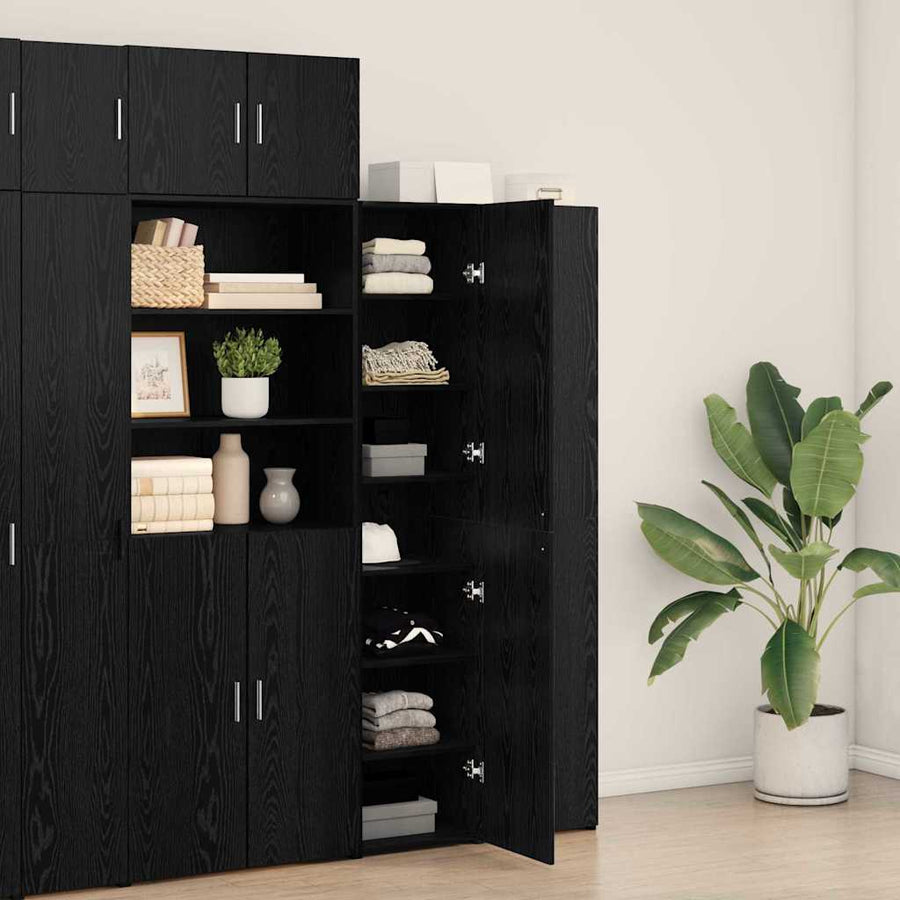 Hoge kast Zwart Eiken 40 x 42,5 x 185 cm