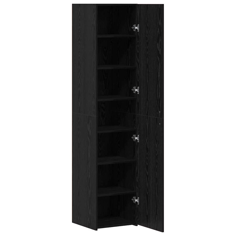 Hoge kast Zwart Eiken 40 x 42,5 x 185 cm
