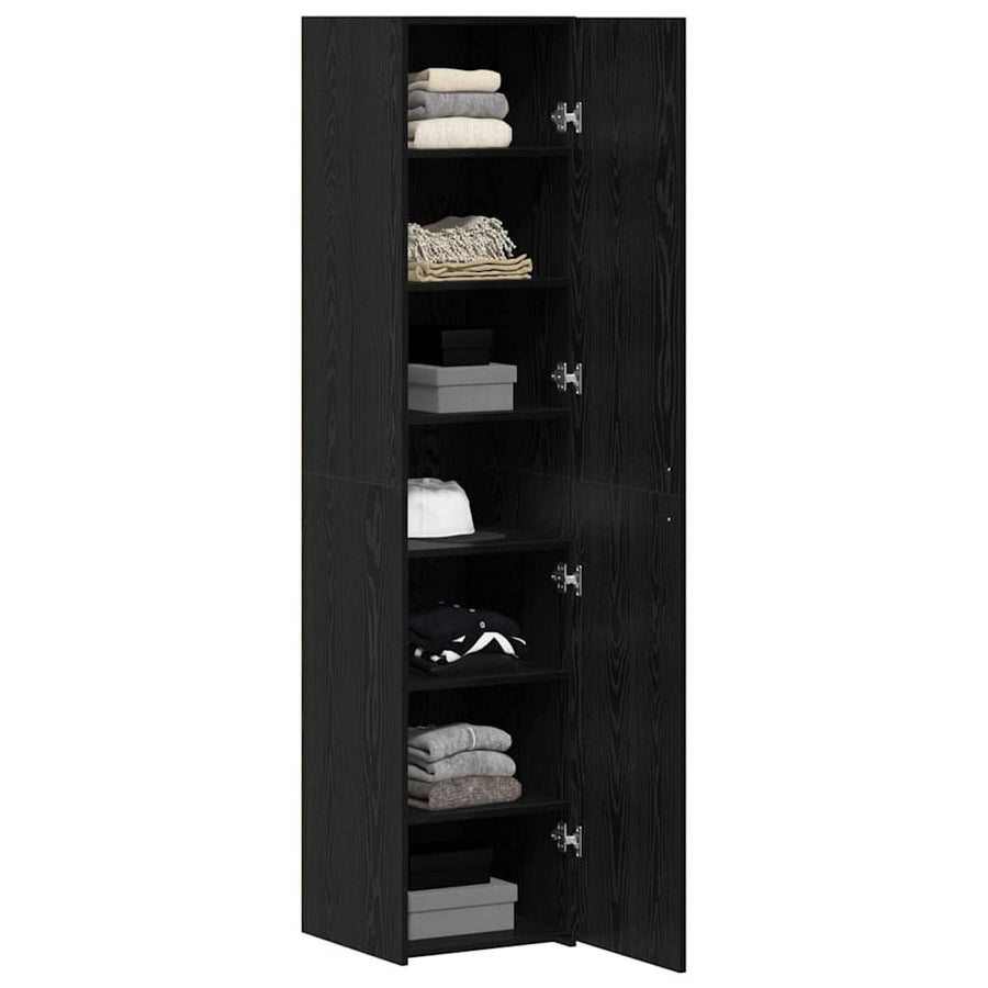 Hoge kast Zwart Eiken 40 x 42,5 x 185 cm