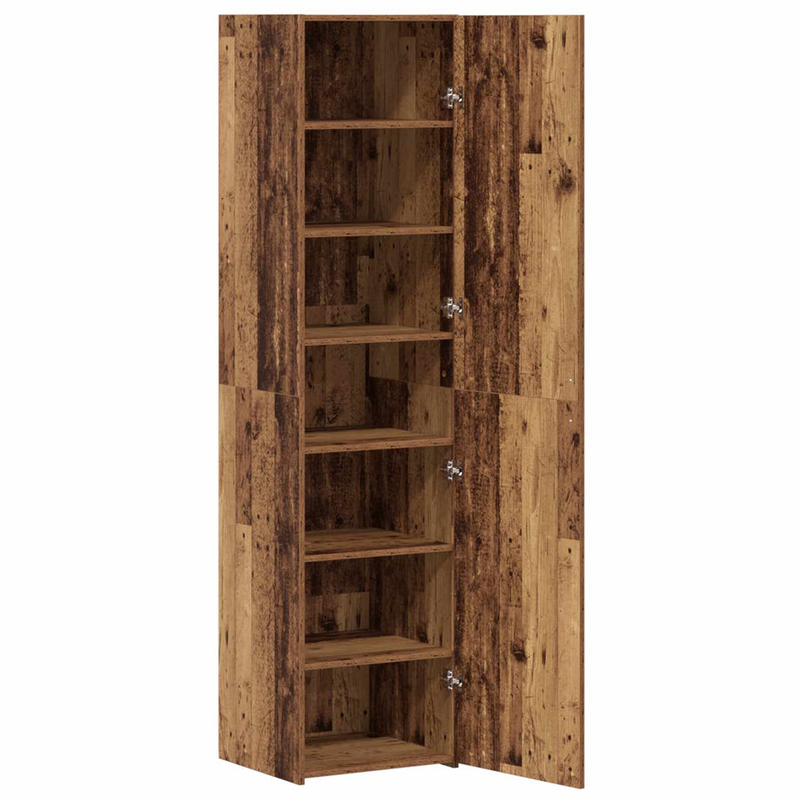 Hoge kast 2 pcs Oudhout 45 x 42,5 x 185 cm