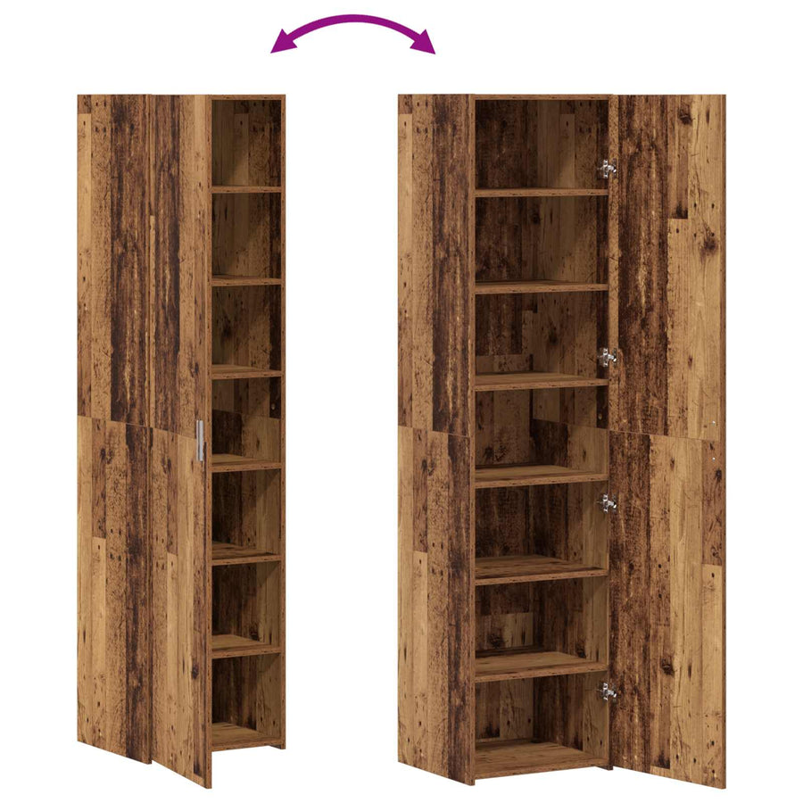Hoge kast 2 pcs Oudhout 45 x 42,5 x 185 cm