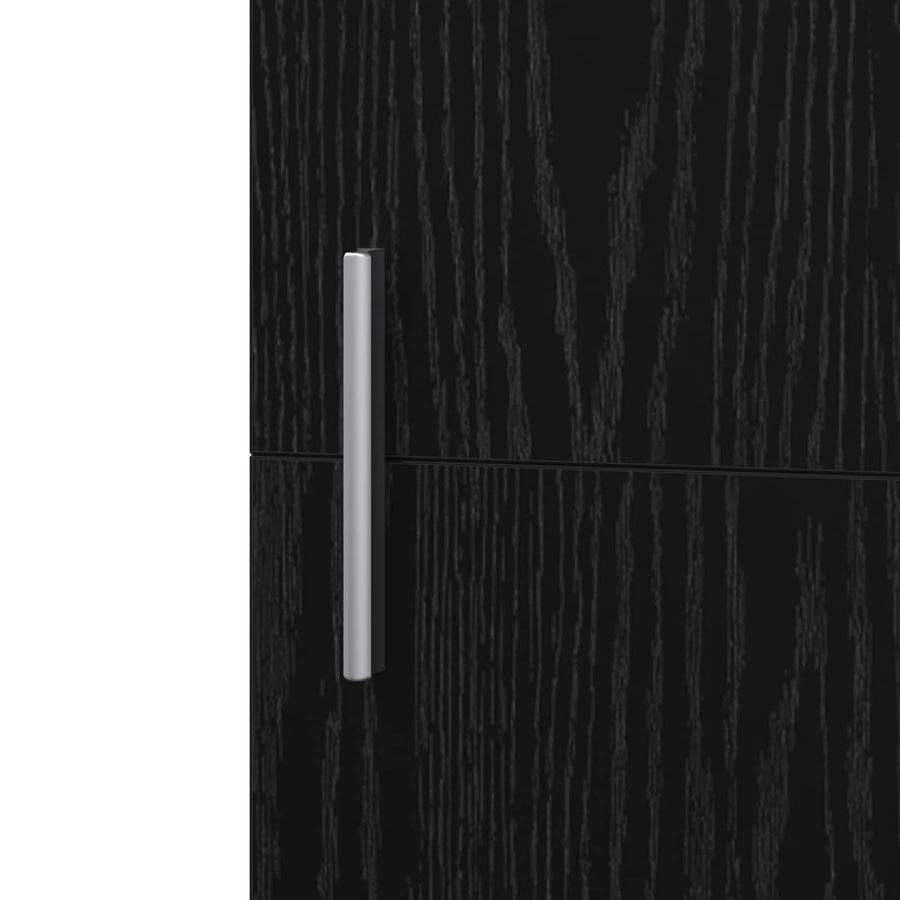 Hoge kast 2 pcs Zwart Eiken 45 x 42,5 x 185 cm