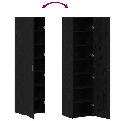Hoge kast 2 pcs Zwart Eiken 45 x 42,5 x 185 cm