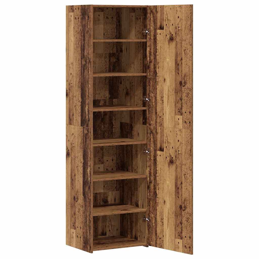 Hoge kast 2 pcs Oudhout 50 x 42,5 x 185 cm