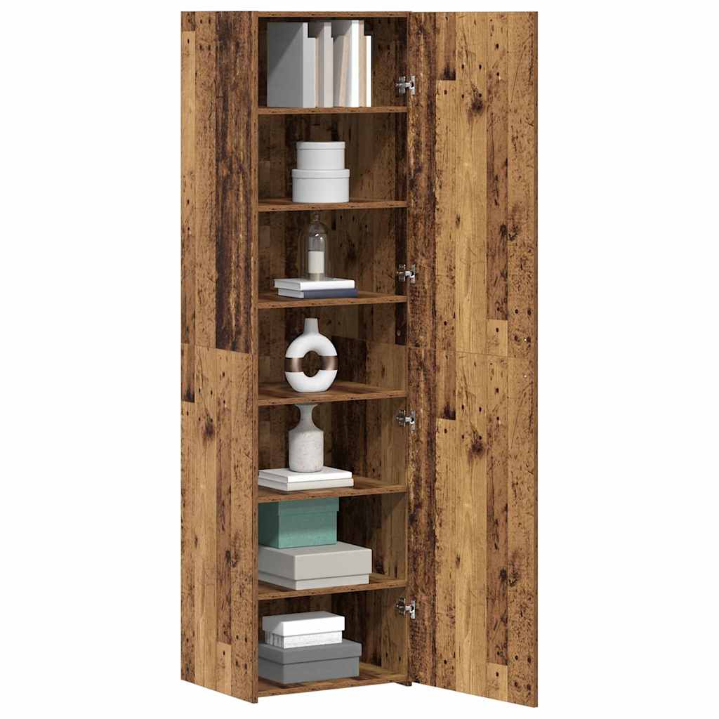 Hoge kast 2 pcs Oudhout 50 x 42,5 x 185 cm