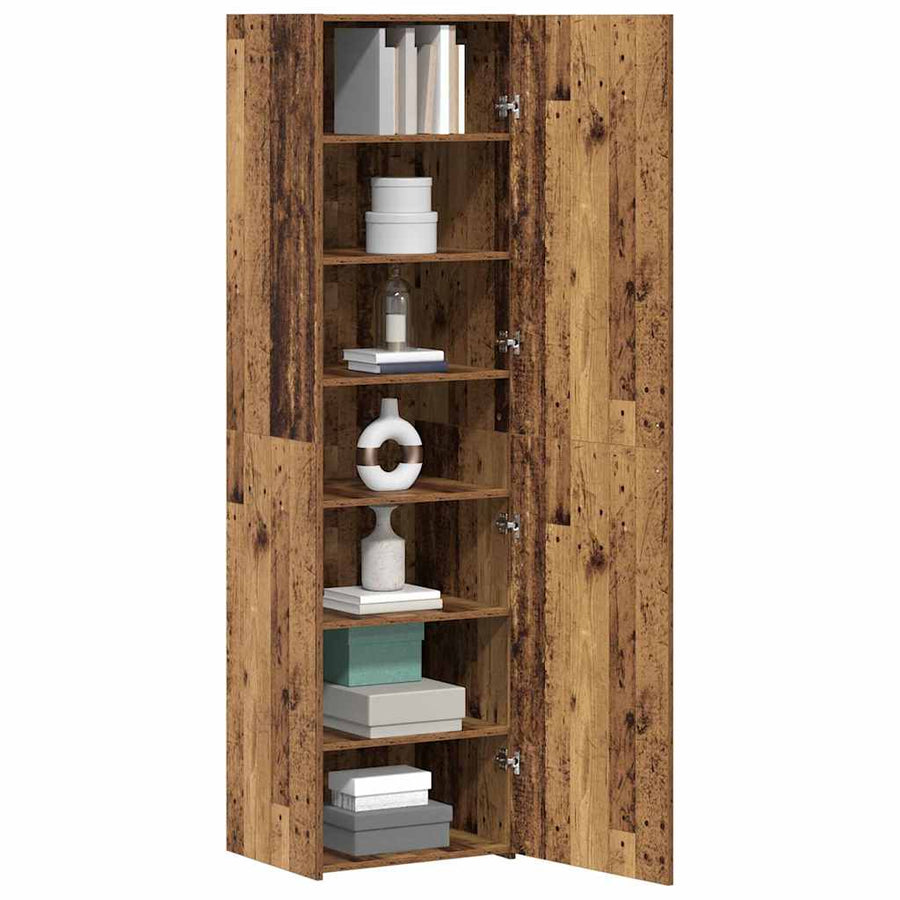 Hoge kast 2 pcs Oudhout 50 x 42,5 x 185 cm