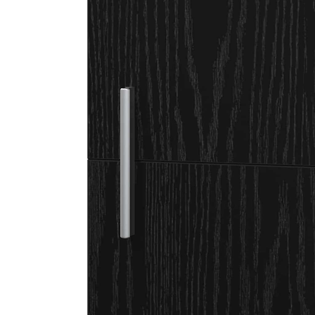 Hoge kast 2 pcs Zwart Eiken 50 x 42,5 x 185 cm