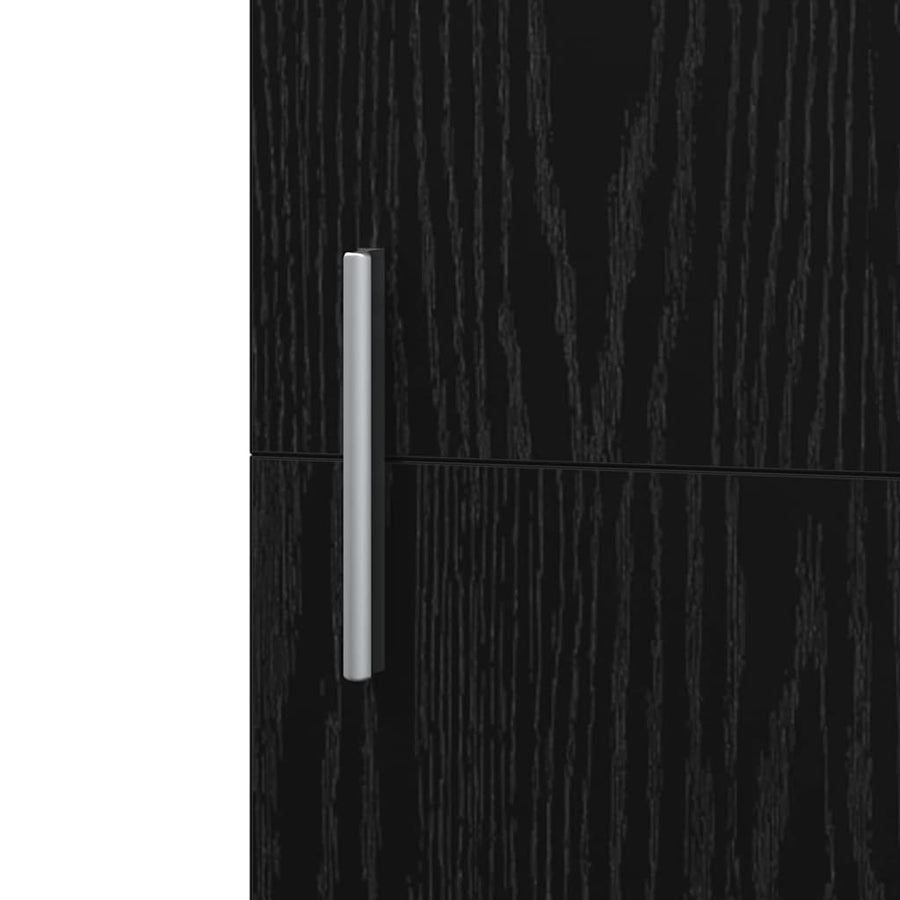 Hoge kast 2 pcs Zwart Eiken 50 x 42,5 x 185 cm
