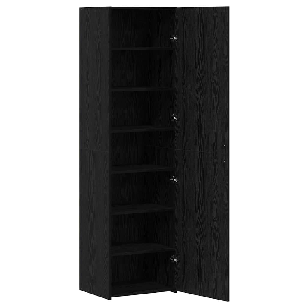 Hoge kast 2 pcs Zwart Eiken 50 x 42,5 x 185 cm