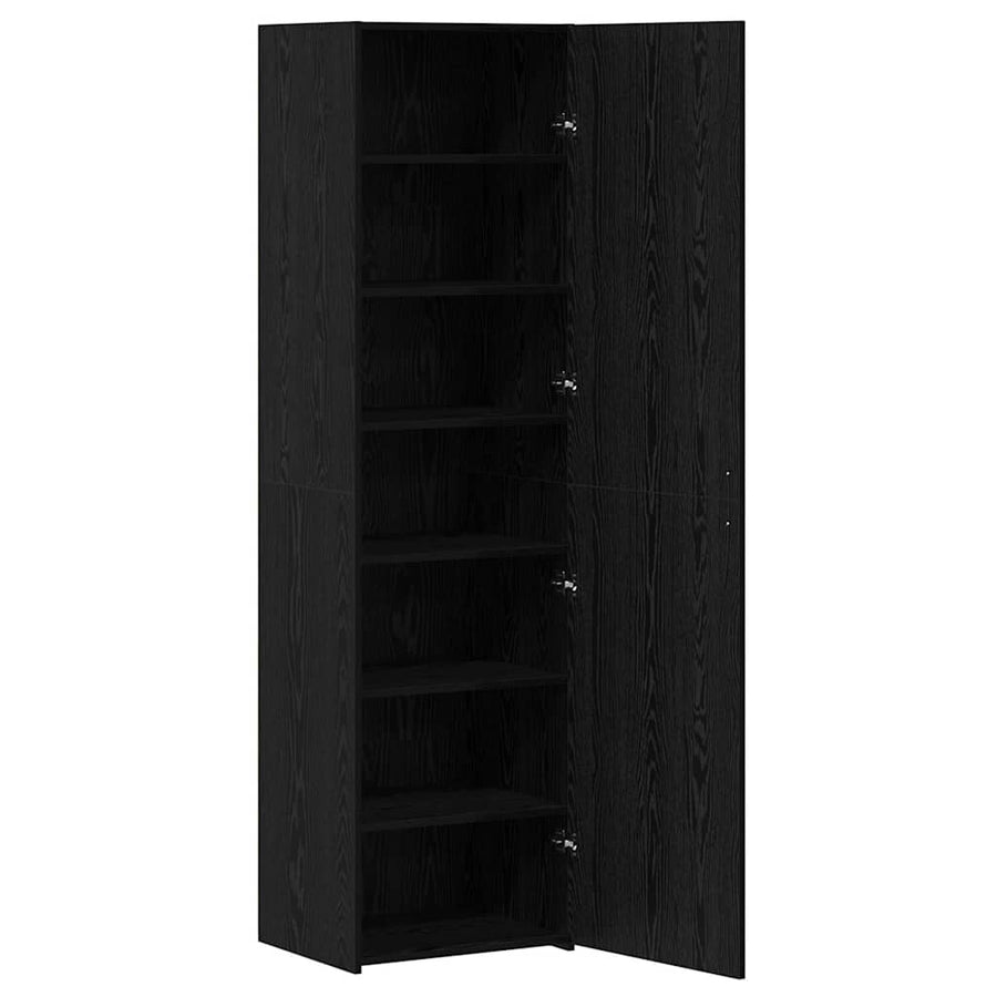 Hoge kast 2 pcs Zwart Eiken 50 x 42,5 x 185 cm