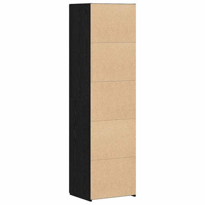 Hoge kast 2 pcs Zwart Eiken 50 x 42,5 x 185 cm