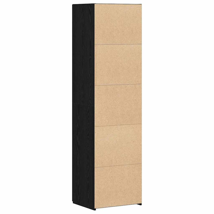 Hoge kast 2 pcs Zwart Eiken 50 x 42,5 x 185 cm