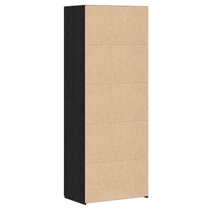 Hoge Kast 70X42.5X185 Cm Gefabriceerd Hout Zwart eiken