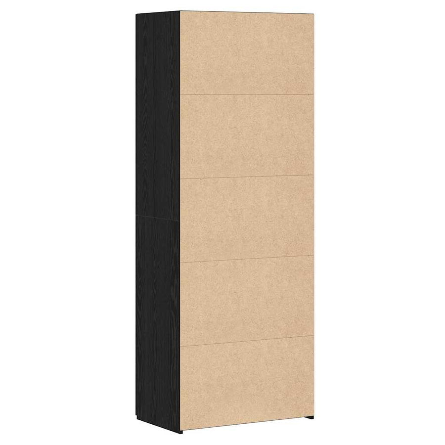 Hoge Kast 70X42.5X185 Cm Gefabriceerd Hout Zwart eiken