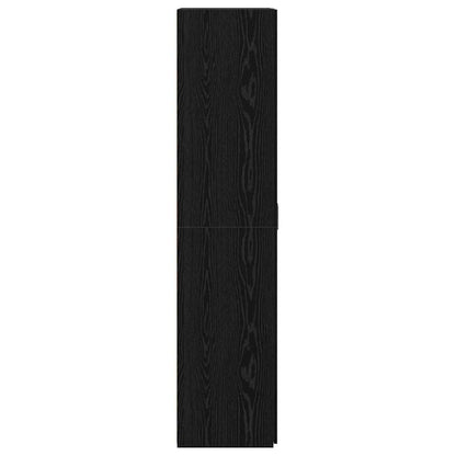 Hoge Kast 70X42.5X185 Cm Gefabriceerd Hout Zwart eiken