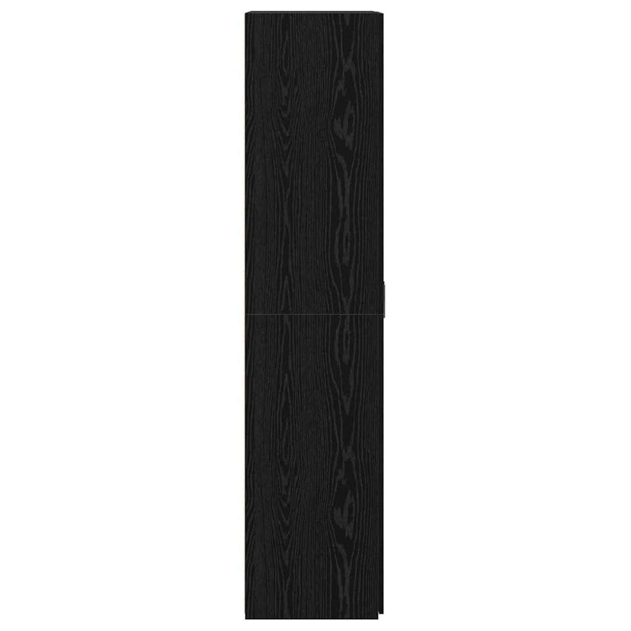 Hoge Kast 70X42.5X185 Cm Gefabriceerd Hout Zwart eiken