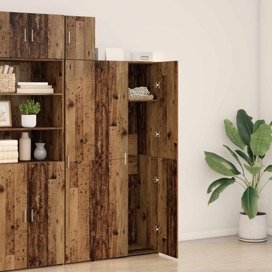 Highboard Oud hout 70 x 42,5 x 185 cm Bewerkt hout