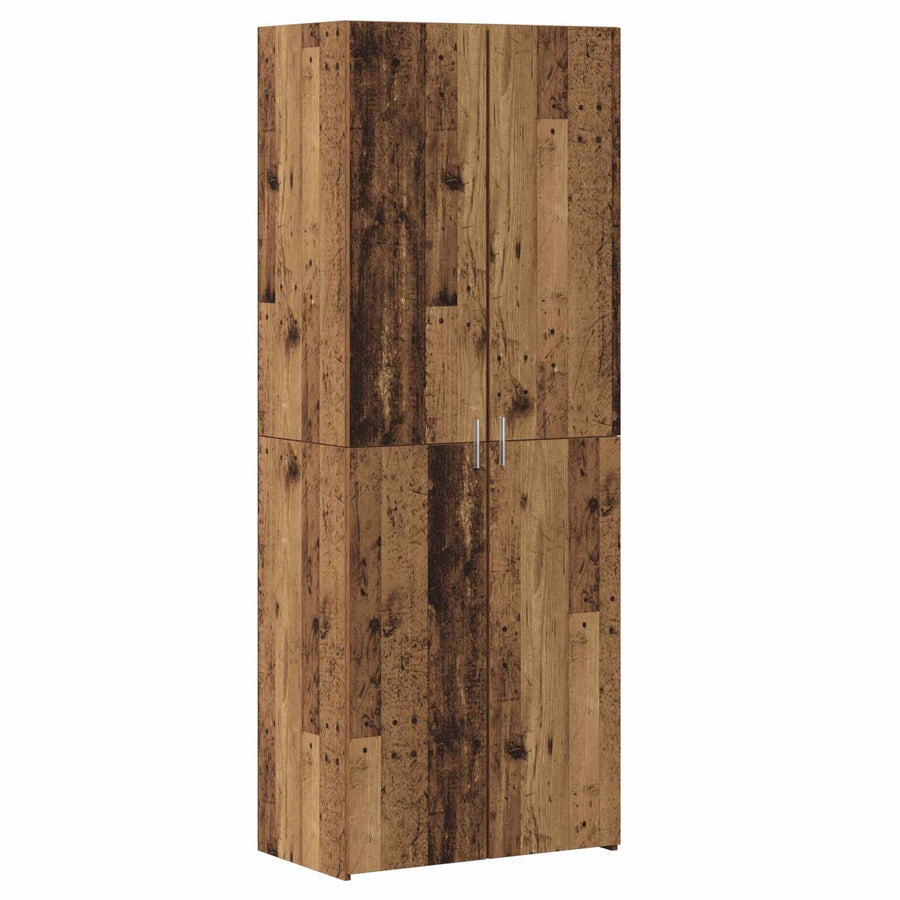 Highboard Oud hout 70 x 42,5 x 185 cm Bewerkt hout