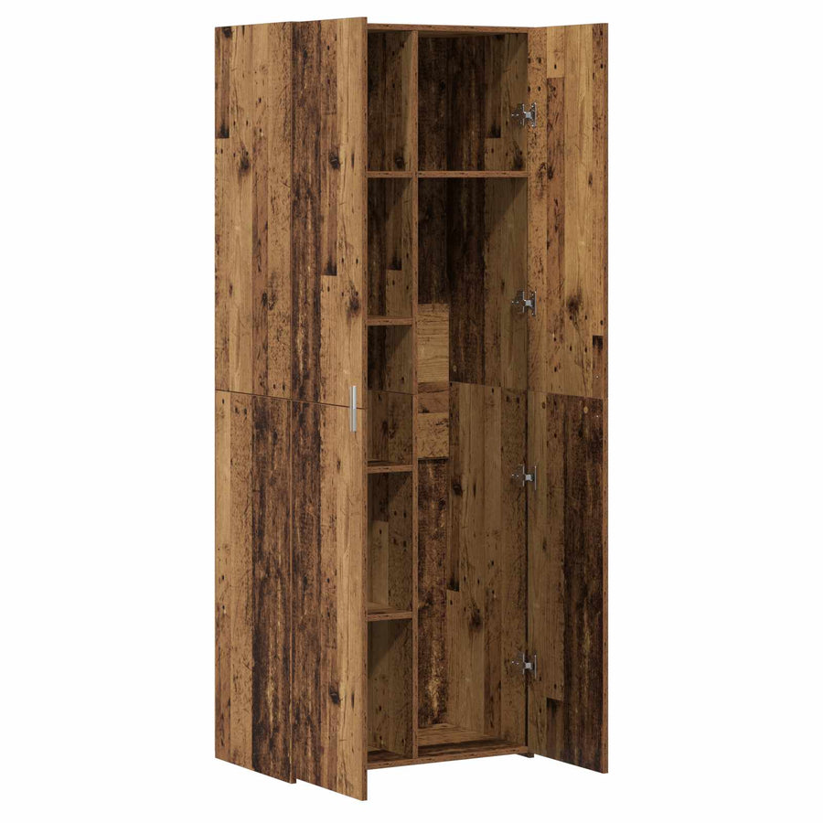 Highboard Oud hout 70 x 42,5 x 185 cm Bewerkt hout