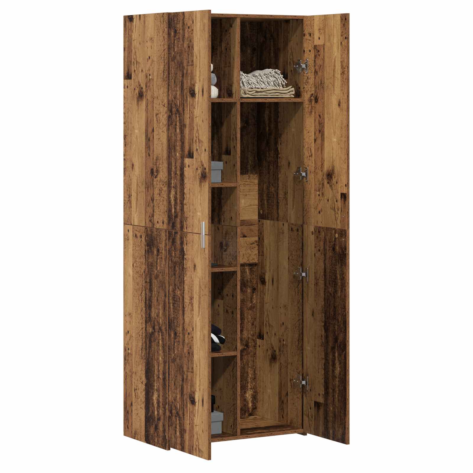 Highboard Oud hout 70 x 42,5 x 185 cm Bewerkt hout
