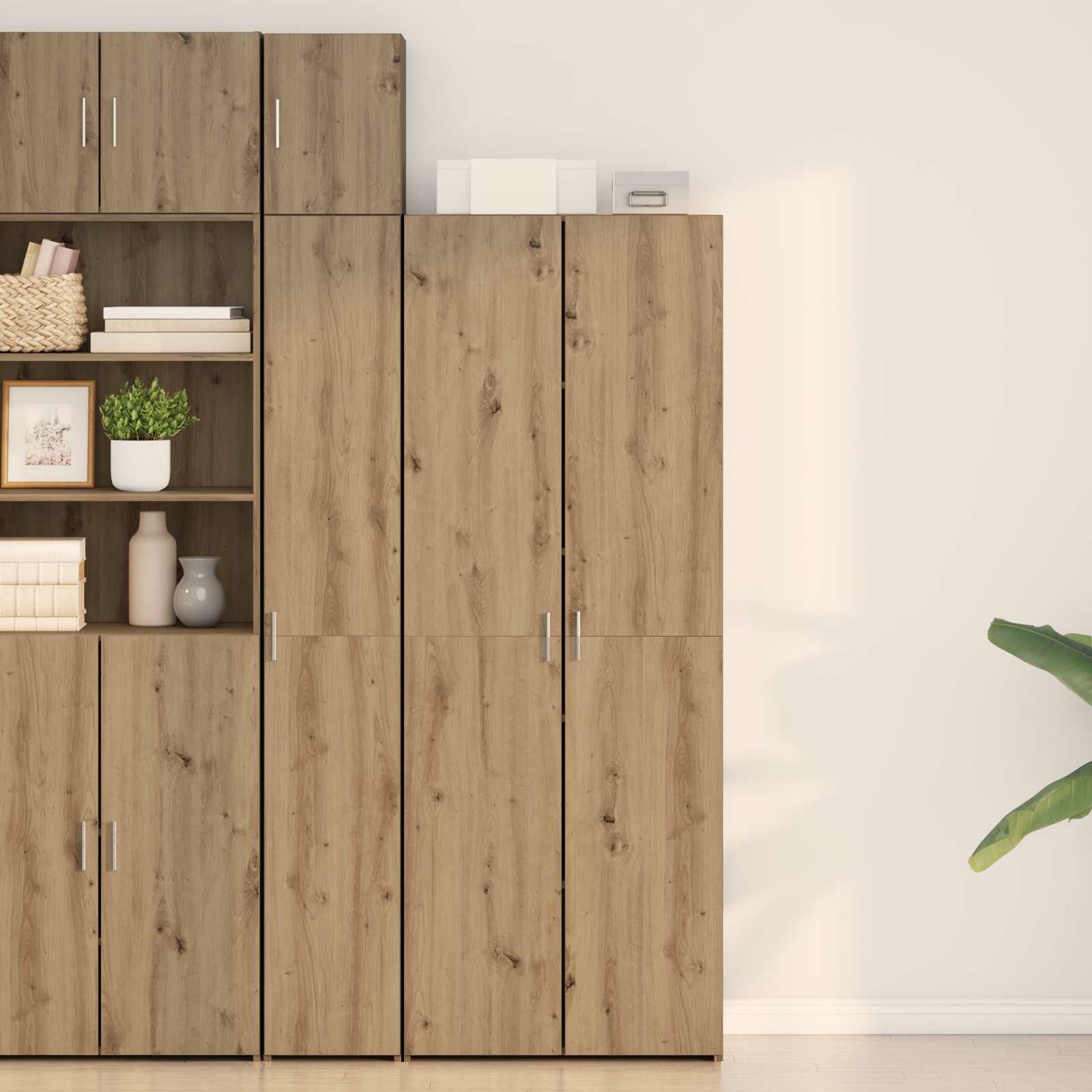 Highboard artisanaal eikenkleurig 70 x 42,5 x 185 cm