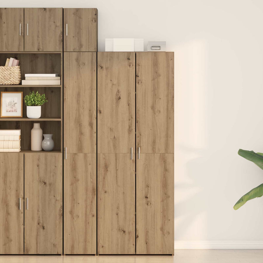 Highboard artisanaal eikenkleurig 70 x 42,5 x 185 cm