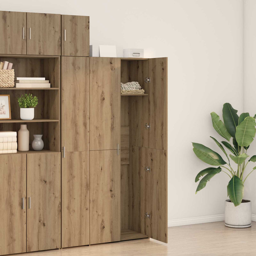 Highboard artisanaal eikenkleurig 70 x 42,5 x 185 cm