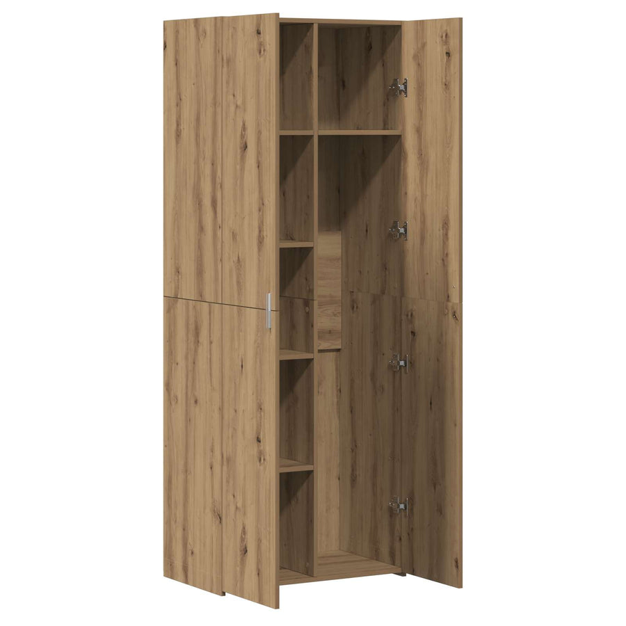 Highboard artisanaal eikenkleurig 70 x 42,5 x 185 cm