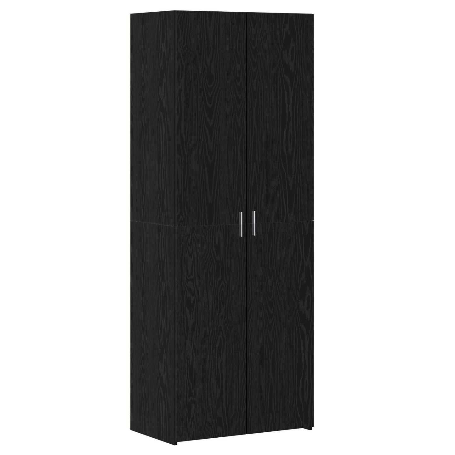 Highboard Zwart eiken 70 x 42,5 x 185 cm Bewerkt hout