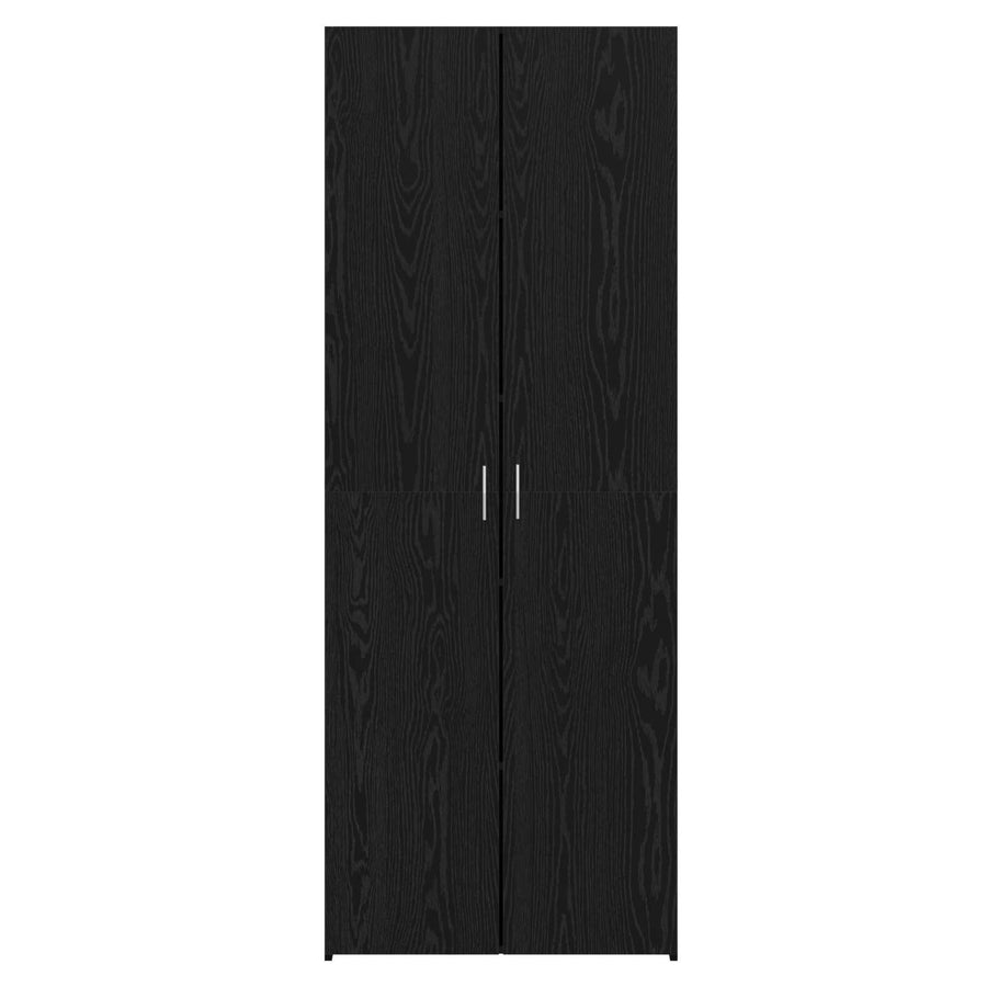 Highboard Zwart eiken 70 x 42,5 x 185 cm Bewerkt hout