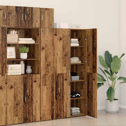 Hoge kast 2 pcs Oudhout 80 x 42 x 185 cm