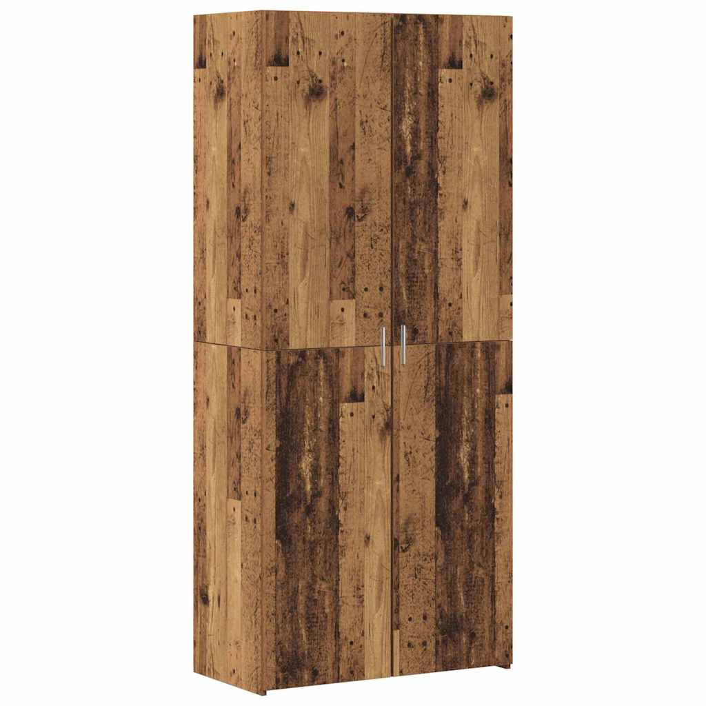 Hoge kast 2 pcs Oudhout 80 x 42 x 185 cm