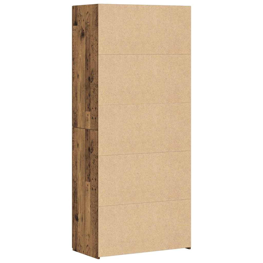 Hoge kast 2 pcs Oudhout 80 x 42 x 185 cm