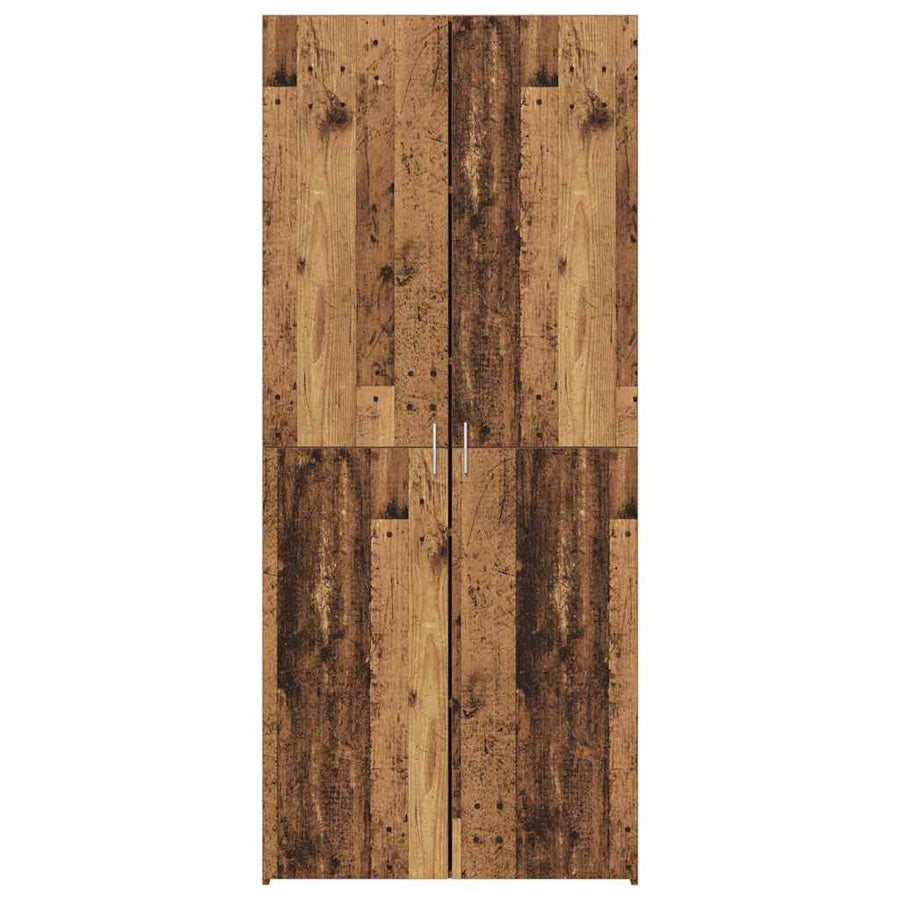 Hoge kast 2 pcs Oudhout 80 x 42 x 185 cm