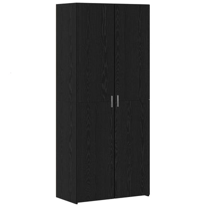 Hoge kast 2 pcs Zwart Eiken 80 x 42 x 185 cm
