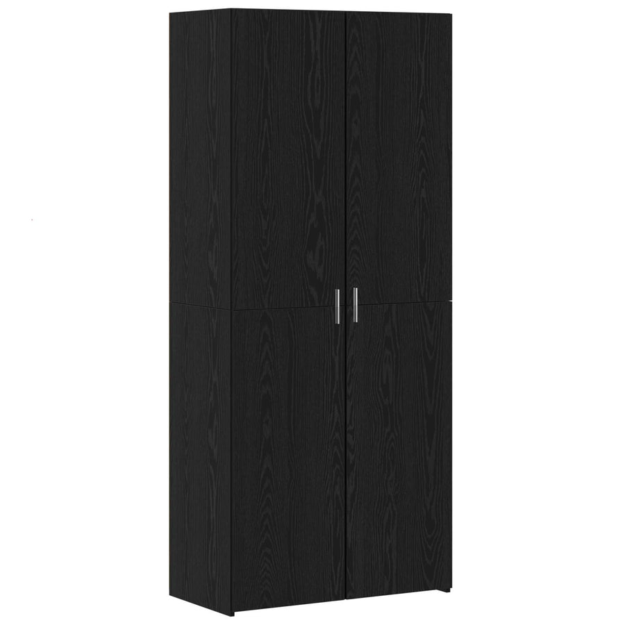 Hoge kast 2 pcs Zwart Eiken 80 x 42 x 185 cm