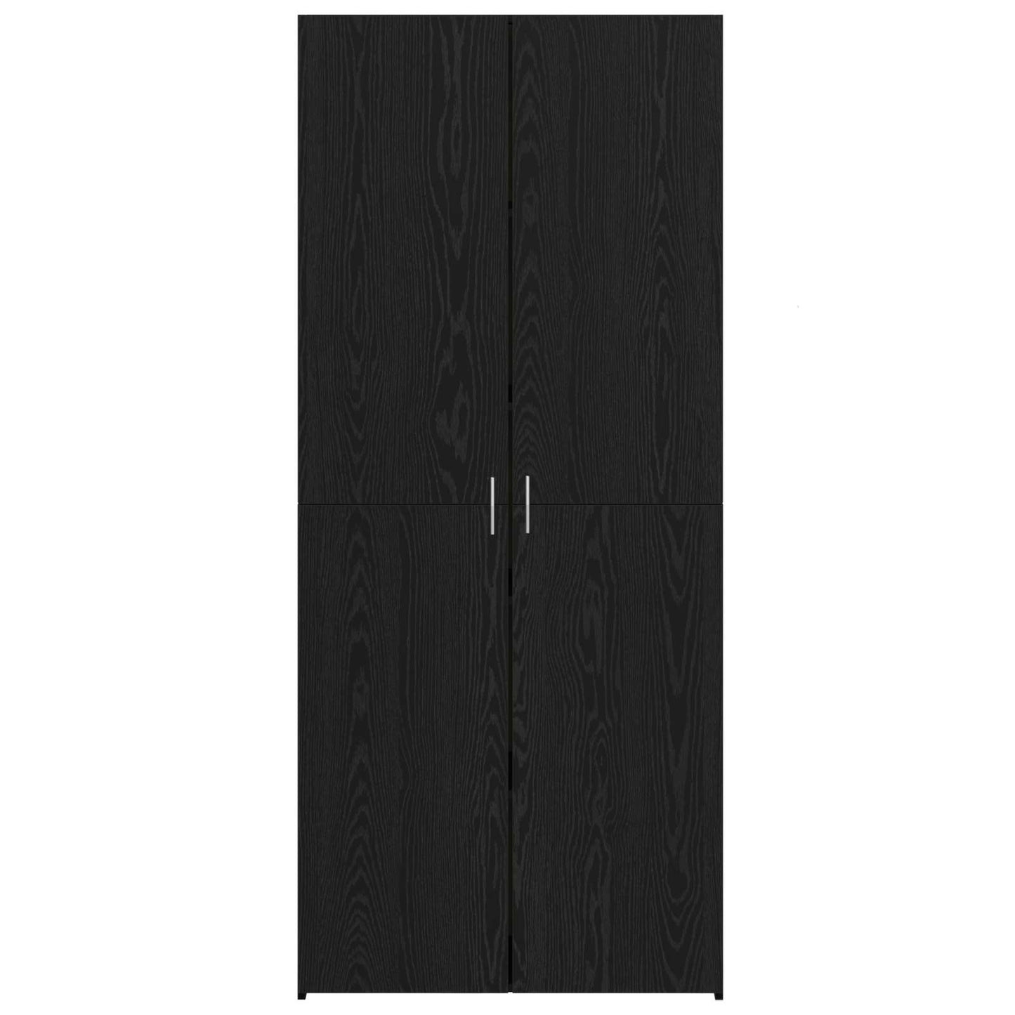 Hoge kast 2 pcs Zwart Eiken 80 x 42 x 185 cm