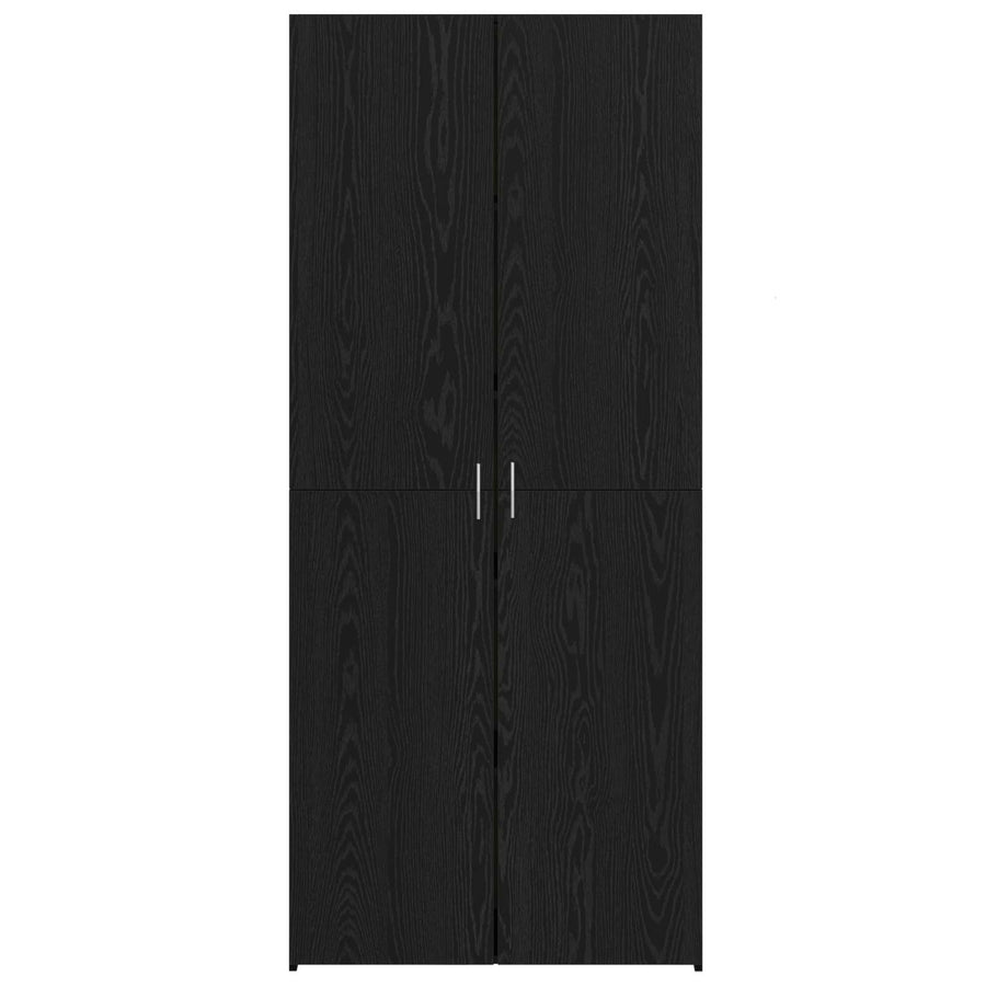 Hoge kast 2 pcs Zwart Eiken 80 x 42 x 185 cm