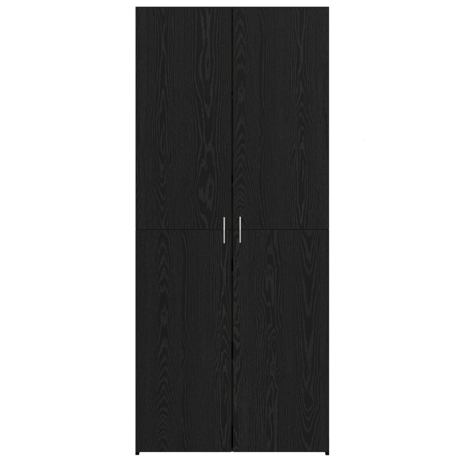 Hoge kast 2 pcs Zwart Eiken 80 x 42 x 185 cm